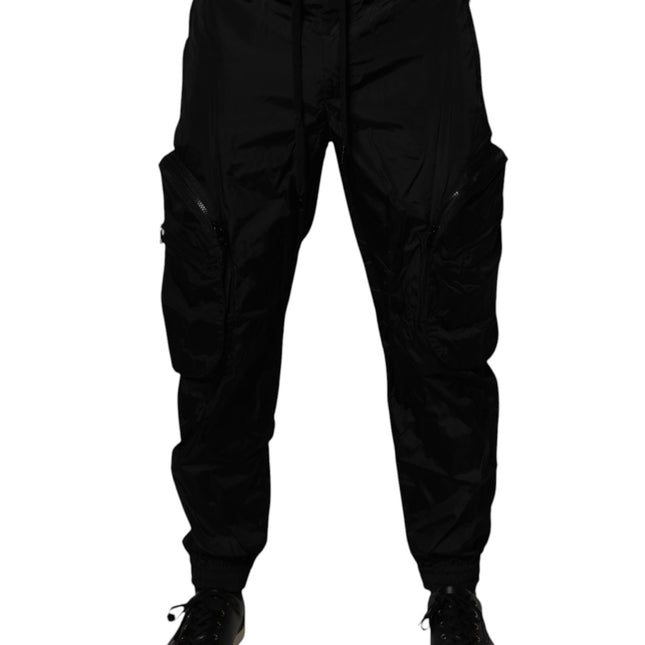 Dolce & Gabbana Black Nylon Cargo Jogger Men Sweatpants Pants