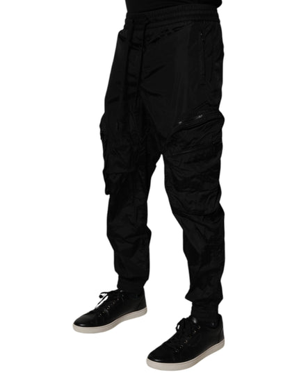 Dolce & Gabbana Black Nylon Cargo Jogger Men Sweatpants Pants