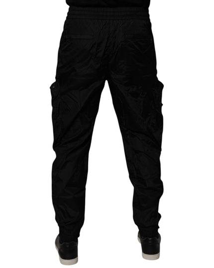 Dolce & Gabbana Black Nylon Cargo Jogger Men Sweatpants Pants