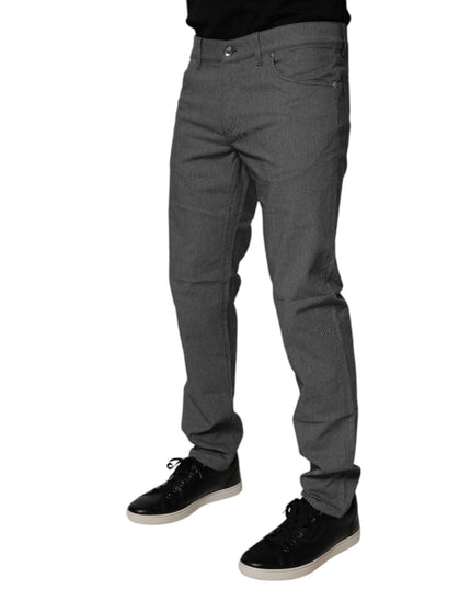 Dolce & Gabbana Gray Cotton Stretch Skinny Denim Jeans