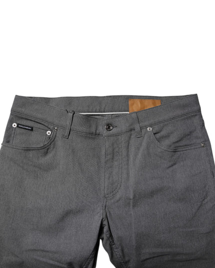 Dolce & Gabbana Gray Cotton Stretch Skinny Denim Jeans