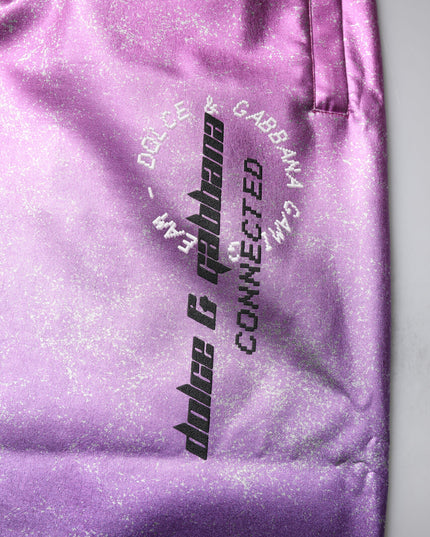 Dolce & Gabbana Pink Purple Two Tone Jogger Sweatpants Pants