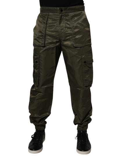 Dolce & Gabbana Dark Green Nylon Cargo Pants
