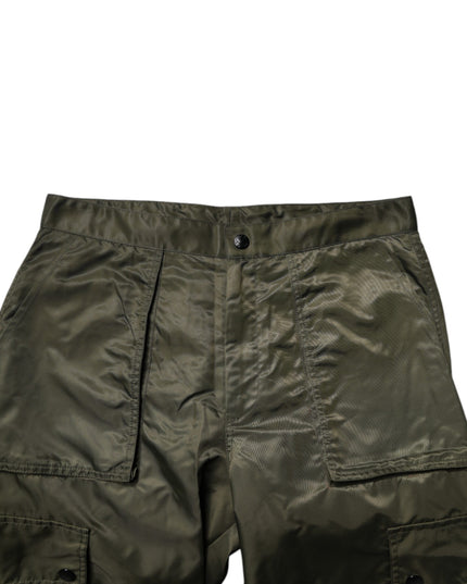 Dolce & Gabbana Dark Green Nylon Cargo Pants