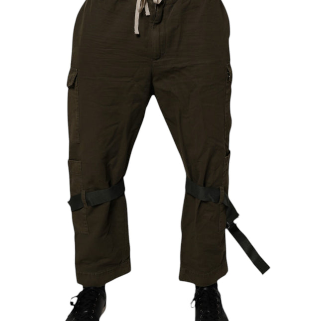 Dolce & Gabbana Brown Cotton Stretch Cargo Pants