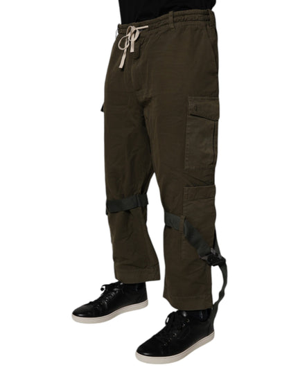 Dolce & Gabbana Brown Cotton Stretch Cargo Pants