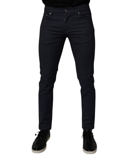 Dolce & Gabbana Dark Blue Cotton Stretch Skinny Denim Jeans