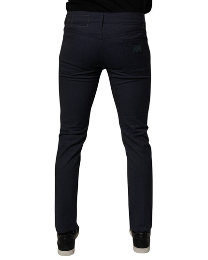 Dolce & Gabbana Dark Blue Cotton Stretch Skinny Denim Jeans