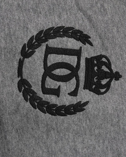 Dolce & Gabbana Gray Logo Cotton Jogger Men Sweatpants Pants