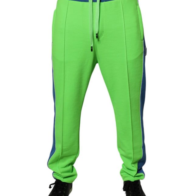 Dolce & Gabbana Green Blue Jogger Sweatpants Pants