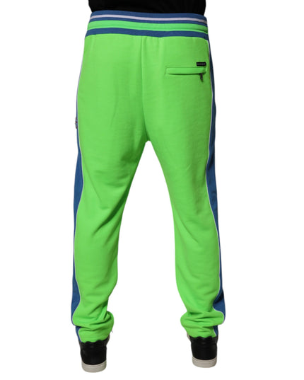 Dolce & Gabbana Green Blue Jogger Sweatpants Pants