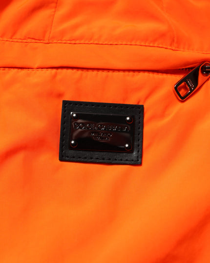 Dolce & Gabbana Orange Polyester Men Jogger Sweatpants Pants