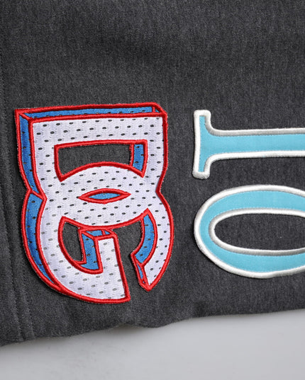 Dolce & Gabbana Dark Gray Cotton Layered Straight Sweatpants Pants