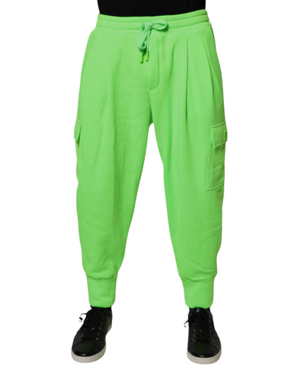 Dolce & Gabbana Neon Green Cargo Jogger Men Sweatpants Pants