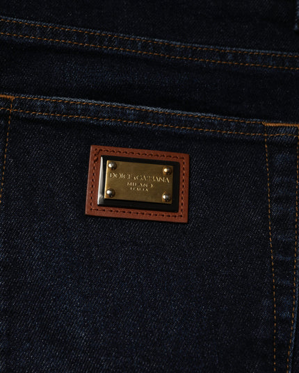 Dolce & Gabbana Dark Blue Cotton Stretch Skinny Denim Jeans
