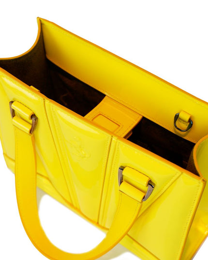 Ferrari Yellow Leather Handbag