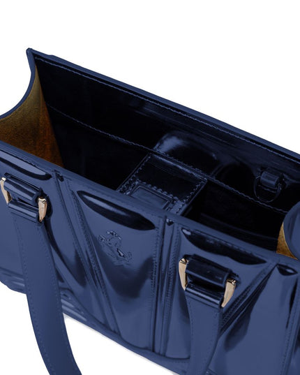 Ferrari Blue Leather Handbag