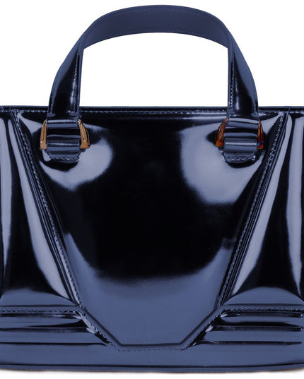 Ferrari Blue Leather Handbag