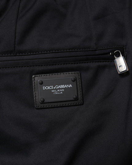 Dolce & Gabbana Dark Blue Cotton Men Jogger Sweatpants Pants
