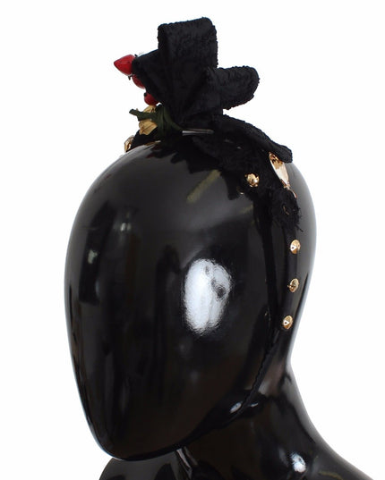 Dolce & Gabbana Diadem Headband Tiara Berry Fruit Crystal Bow Hair