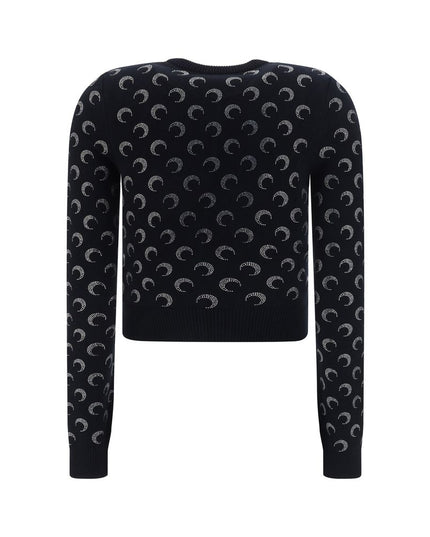 Marine Serre Black Viscose Cardigan