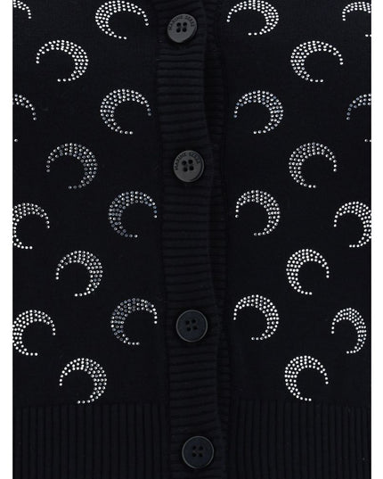 Marine Serre Black Viscose Cardigan