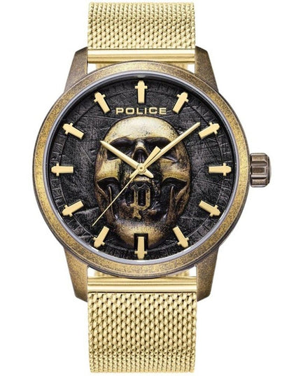 Police Gold Stainless Steel Dress Watch