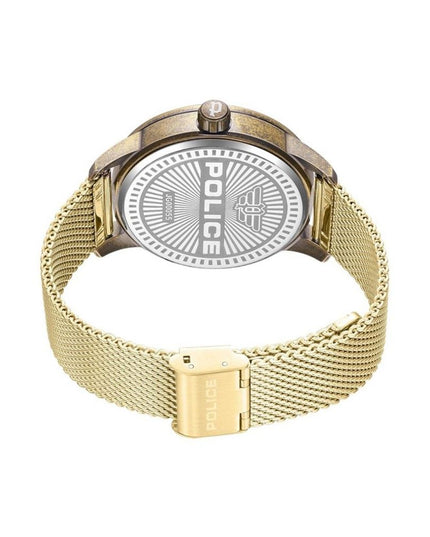 Police Gold Stainless Steel Dress Watch