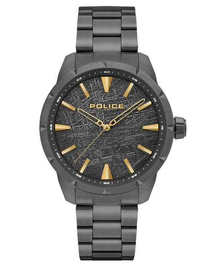Police Black Stainless Steel Dress Watch
