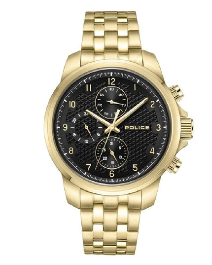 Police Gold Stainless Steel Dress Watch