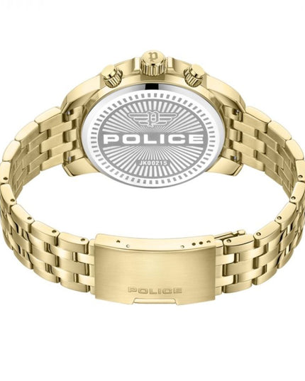 Police Gold Stainless Steel Dress Watch