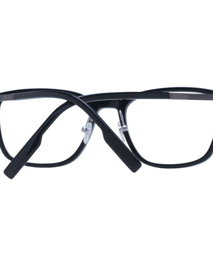 Ermenegildo Zegna Black Plastic & Titanium Glasses (Frames)