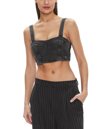 Tommy Hilfiger Jeans Black Recycled Cotton Top