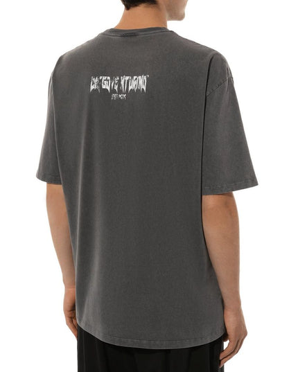Diego Venturino Gray Cotton T-Shirt
