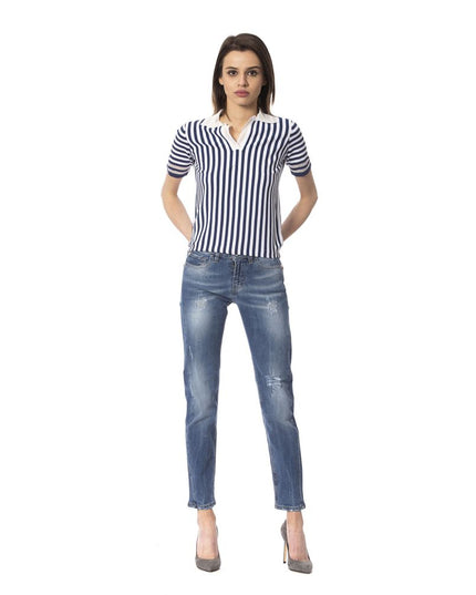 Frankie Morello Blue Other Fibres Women Jeans