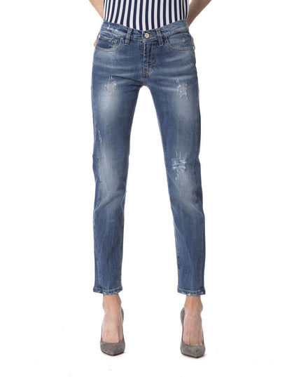 Frankie Morello Blue Other Fibres Women Jeans