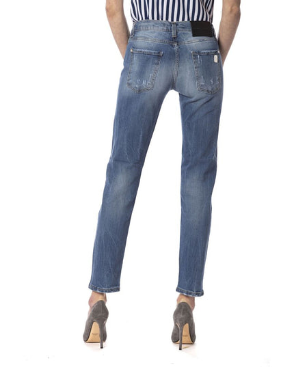 Frankie Morello Blue Other Fibres Women Jeans