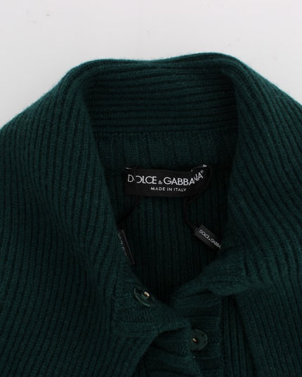 Dolce & Gabbana Green Knitted Cashmere Cardigan