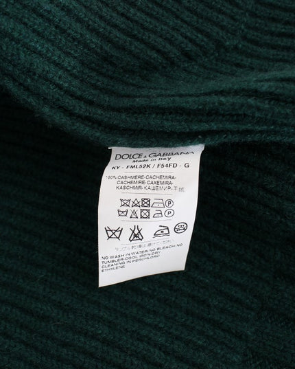 Dolce & Gabbana Green Knitted Cashmere Cardigan