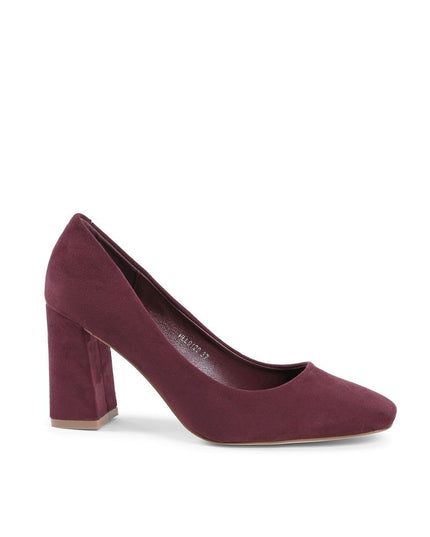 19V69 Italia Bordeaux Fabric High Heel Pumps