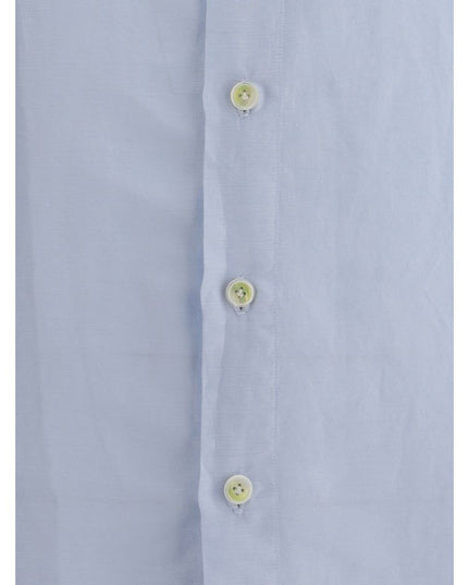 Finamore Light Blue Linen Dress Shirt