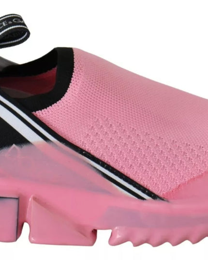 Dolce & Gabbana Pink Low Top Sorrento Sneakers Slip On Casual Shoes