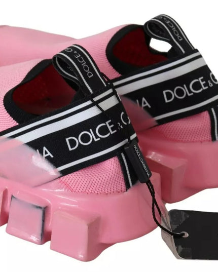 Dolce & Gabbana Pink Low Top Sorrento Sneakers Slip On Casual Shoes