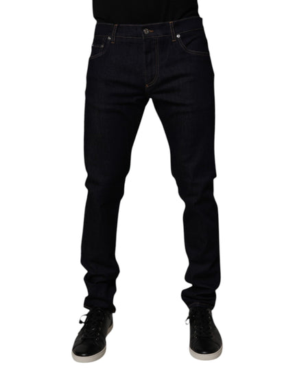 Dolce & Gabbana Black Cotton Stretch Men Skinny Denim Jeans