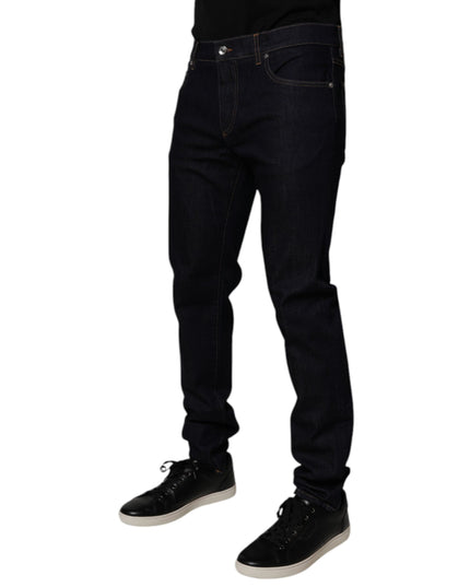 Dolce & Gabbana Black Cotton Stretch Men Skinny Denim Jeans