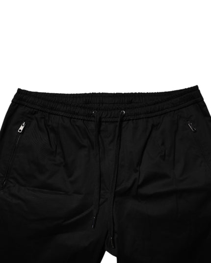 Dolce & Gabbana Black Cotton Stretch Jogger Sweatpants Pants