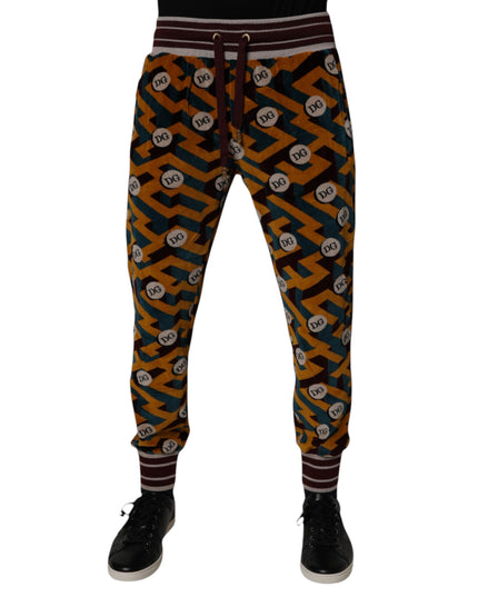 Dolce & Gabbana Multicolor Logo Monogram Jogger Sweatpants Pants