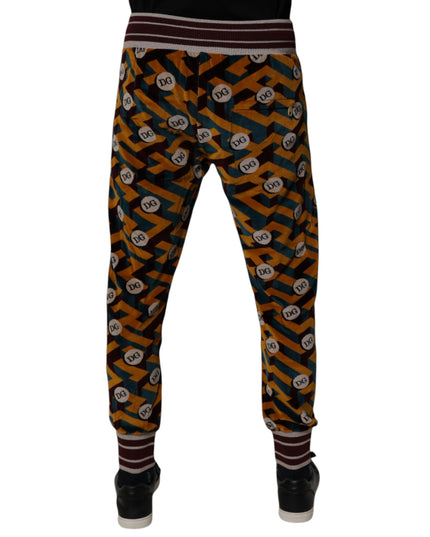 Dolce & Gabbana Multicolor Logo Monogram Jogger Sweatpants Pants