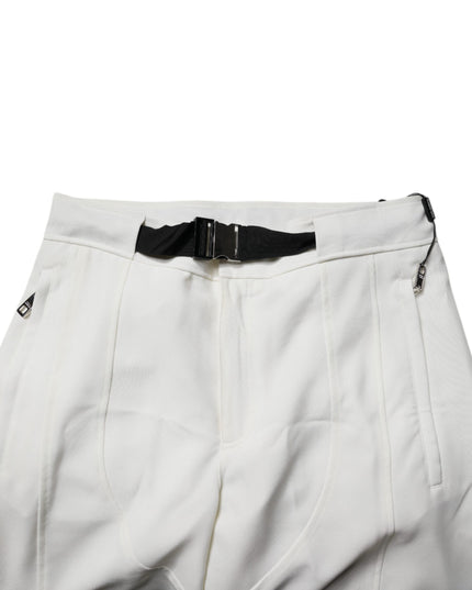 Dolce & Gabbana White Mid Waist Wide Leg Pants