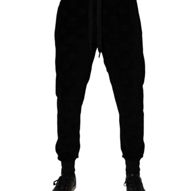 Dolce & Gabbana Black Cotton Jogger Men Sweatpants Pants